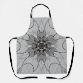 Tablier Carton Mandala Flower Grey (Recto)