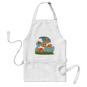 Tablier Carton mignon Flottant Vaches Highland Apron