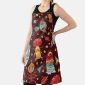 Tablier Cartoon aliens vintage seamless pattern. (Insitu)