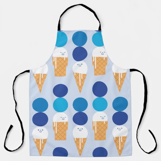 Tablier Cartoon crème glacée mignonne design motif sans co (Recto)