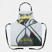 Tablier Cartoon de chats gris et noir (Recto)