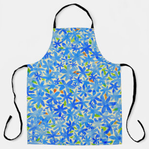 Tablier Cascade florale : Fleurs bleues Motif sans couture