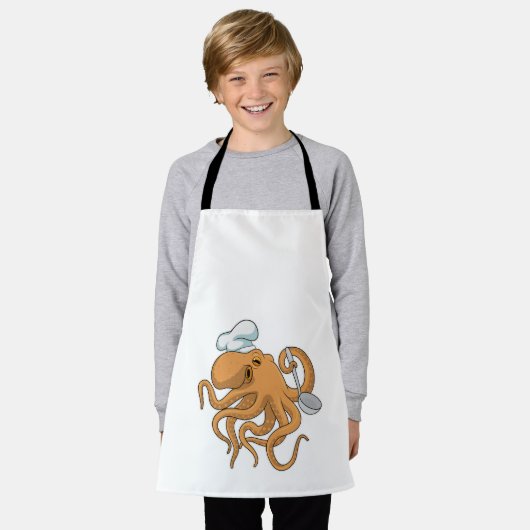 Tablier Casquette chef Octopus Cook (Porté)