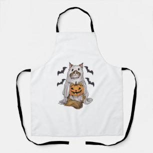 Tablier Casquette de sorcière chatte perse Citrouille Cost