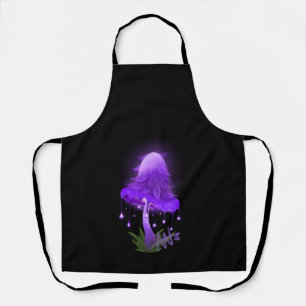 Tablier Casquette épais brillant violet  noir