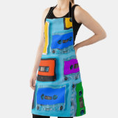 Tablier Cassette Rétro : Collection Arrière - plan Bleue (Insitu)