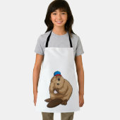 Tablier Castor au baseball avec baseball (Insitu)