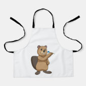 Tablier Castor aux fléchettes avec fléchette (Recto)