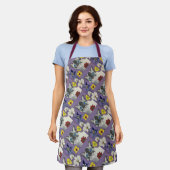 Tablier Cat and flowers All-Over Print Apron, Medium (Porté)