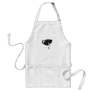 Tablier Cat Art noir et blanc Kitty