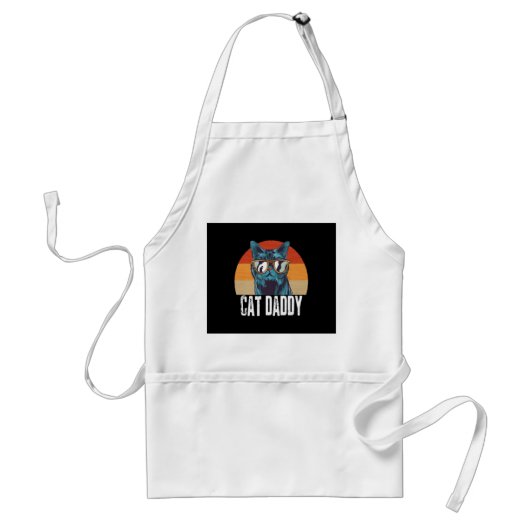 Tablier Cat Daddy | Drôle cadeau de chat pour la Fête des (Devant)