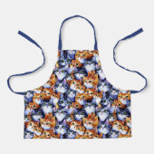 Tablier Cat faces dessin dessin collage gris gingembre cha (Recto)