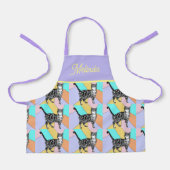 Tablier Cat Tabby Motif Pastel Chats Filles Enfants Apron (Recto)