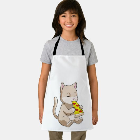 Tablier Cat with Pizza (Insitu)