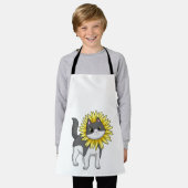 Tablier Cat with sunflower (Porté)