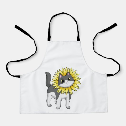 Tablier Cat with sunflower (Recto)