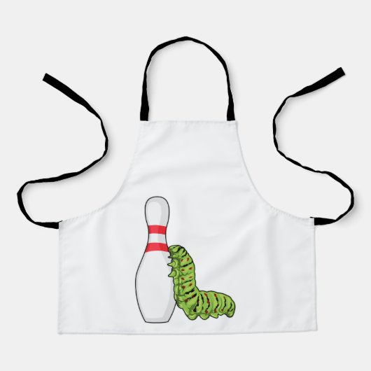 Tablier caterpillar at bowling with bowling pin (Recto)