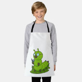 Tablier Caterpillar Nerd avec lunettes et livre (Porté)