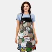 Tablier Cats for Palestine – Kawaii Cats for Justice (Porté)