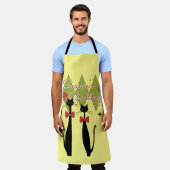 Tablier Cats modernes du milieu du siècle rétro Noël (Porté)