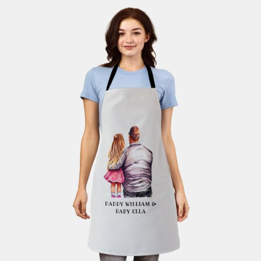 Tablier Caution père et fille (10) (Porté)