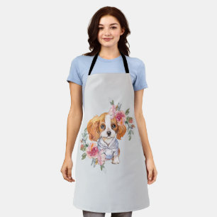 Tablier Cavalier King Charles Dog Aquarelle Art
