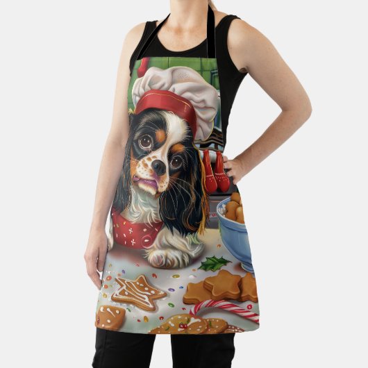 Tablier Cavalier King Charles Spaniel Baking Noël (Insitu)
