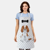 Tablier Cavalier King Charles Spaniel Blenheim & Nom (Porté)