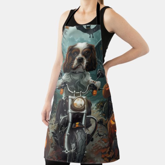 Tablier Cavalier King Charles Spaniel Halloween effrayant (Insitu)