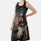 Tablier Cavalier King Charles Spaniel Halloween Épouvantab (Insitu)