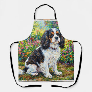 Tablier Cavalier King Charles Spaniel Jardin