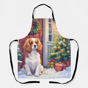 Tablier Cavalier King Charles Spaniel Noël enneigé