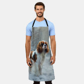 Tablier Cavalier Roi Laisser Neige Noël Brossé (Porté)