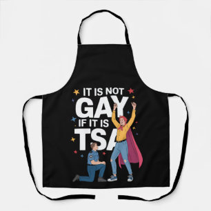 Tablier Ce n'est pas gay si c'est TSA Drôle Sécurité Aérie