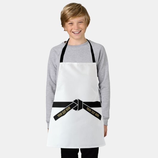 Tablier Ceinture noire personnalisable (Kuro-obi) (Porté)