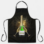 Tablier Célébration de la bouteille de champagne  (Recto)