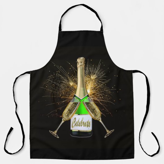 Tablier Célébration de la bouteille de champagne  (Recto)