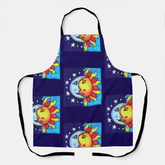 Tablier Céleste Sun Moon années 90 Artsy Motif (Recto)