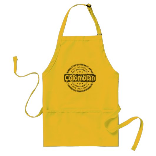 Tablier Cent pour cent de colombien, par Lyserty (Devant)