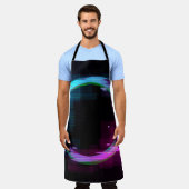 Tablier Cercle de jachère à ondes vapeur Synthwave avec b (Porté)