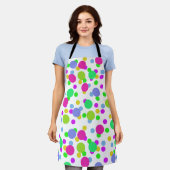 Tablier Cercles abstraits sans couture points de confettis (Porté)