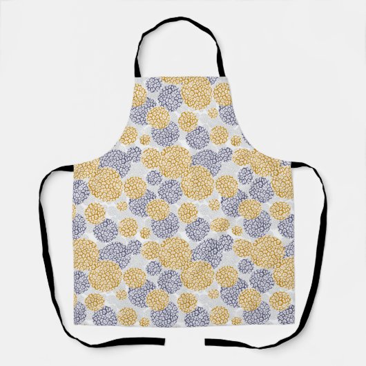 Tablier Cercles avec imprimé léopard jaune et bleu (Recto)