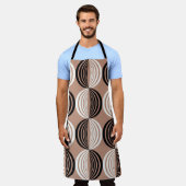 Tablier Cercles Brown géométriques Conception transparente (Porté)