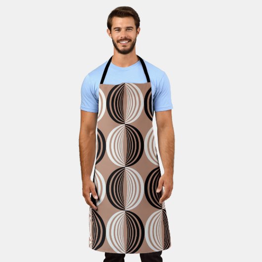 Tablier Cercles Brown géométriques Conception transparente (Porté)
