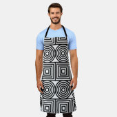 Tablier Cercles Carrés Abstraits (Porté)