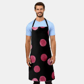 Tablier Cercles d'aquarelle Motif Arrière - plan noir (Porté)