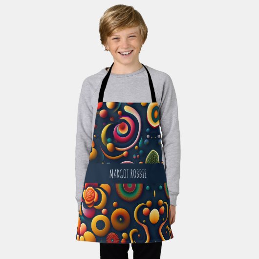 Tablier Cercles de torsion dynamique Abstrait Motif arc-en (Porté)