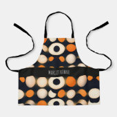 Tablier Cercles d'oeufs Motif Abstrait orange (Recto)