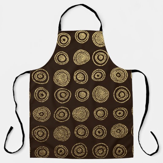 Tablier Cercles d'or : Motif à main (Recto)