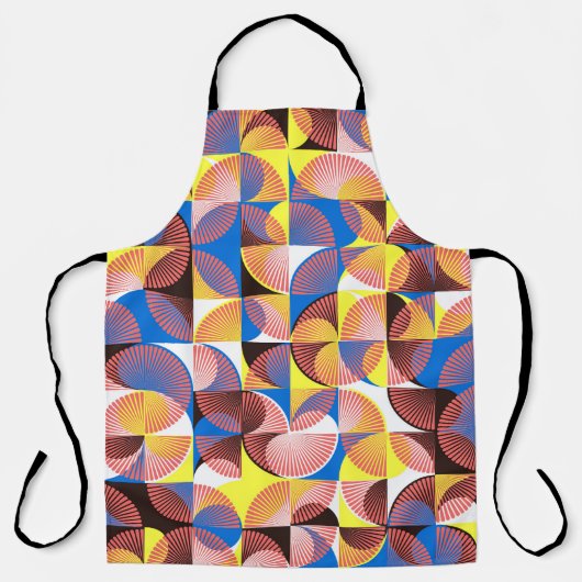 Tablier Cercles du milieu du siècle, rayures, tuiles vinta (Recto)